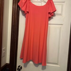 Signature by Robbie Bee Coral Scoop Neck Top